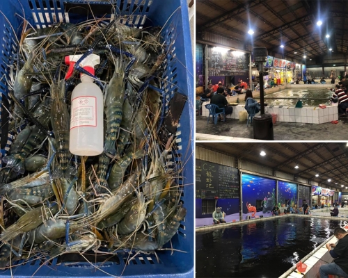 台灣一個釣蝦場遭客投訴無蝦釣，老闆揭2員工偷吃了111公斤。FB圖片
