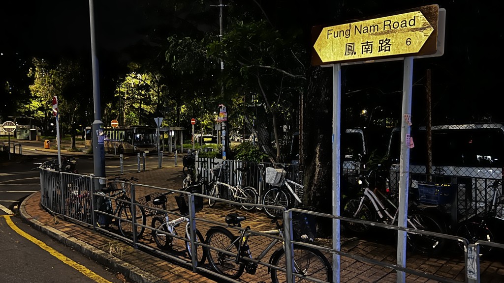 現場為上水翠麗花園對開單車徑。