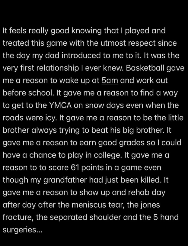 基斯保羅在社交媒體發布長文,宣布退役。基斯保羅IG截圖 基斯保羅在社交媒體發布長文,宣布退役。基斯保羅IG截圖