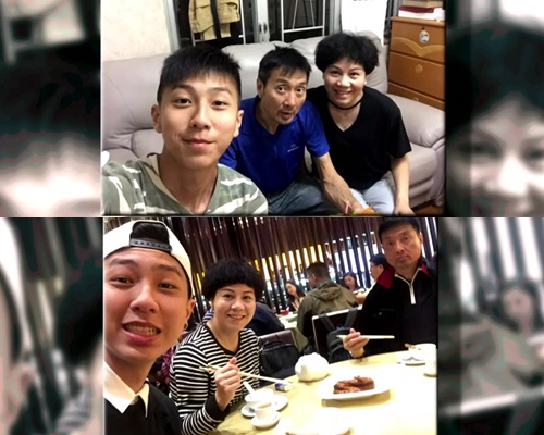 守明兄一家三口