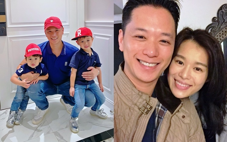 3父子同一服飾好醒神,Philip為曾經拒絕情侶裝向老婆道歉。