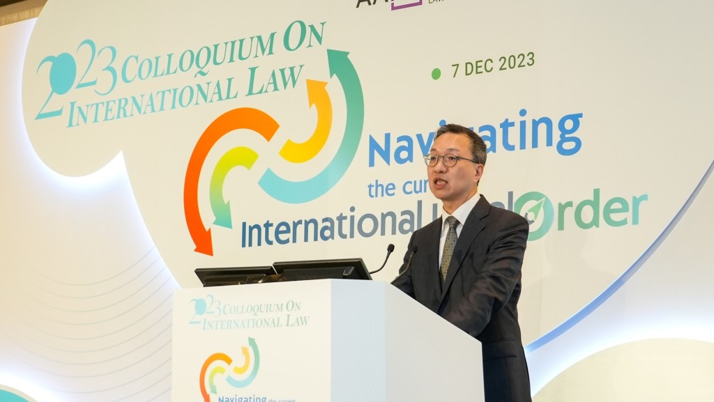 林定國指明年將設立專門的辦公室和專家委員會,推動成立「香港國際法律人才培訓學院」。林定國FB