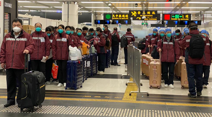 第二批由內地支援香港抗疫工作專班派遣工作隊抵港。