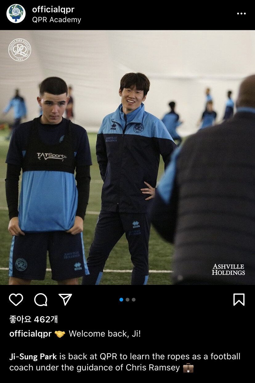 朴智星去季回到昆士柏流浪出任U16領隊，作為修讀歐洲足協B級教練課程的實習工作，直言很想知道如何培育年青球員成長。 網上圖片