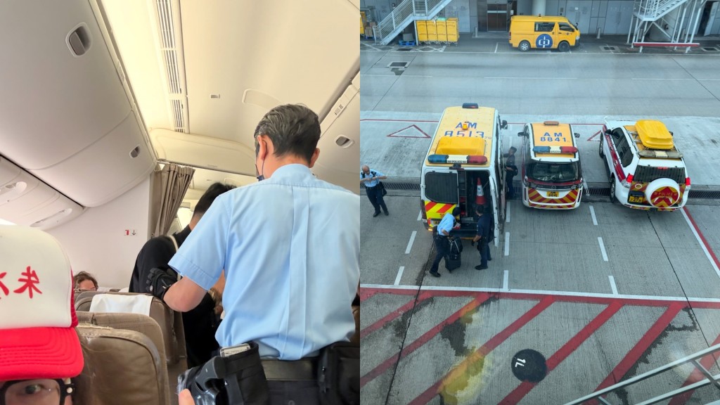 機艙老鼠│掠2航班$4萬財物 警拘兩內地男 同機乘客直擊：勁大陣仗