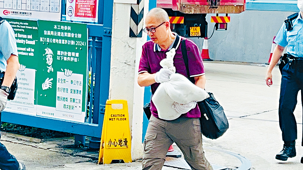 蛇王抵達時手持白布袋入內，將呢條大蛇捉走。
