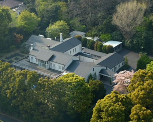 日皇德仁及其他皇室成員所居的赤坂御用地。網圖