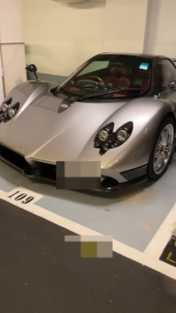 「帕加尼Zonda」(图源：抖音影片截图@香港波哥爱牌车)