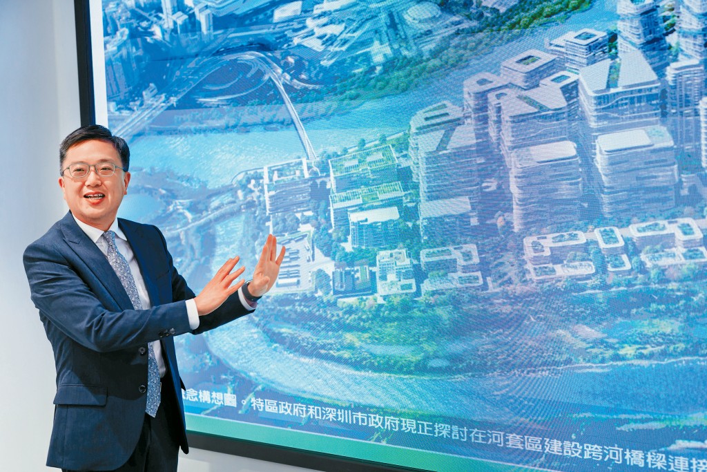 新任創新科技及工業局常任秘書長蔡傑銘表示，河套香港園區下月營運時出租率料達9成。