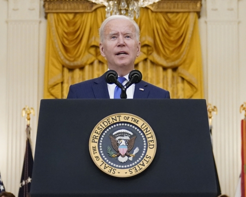 美国总统拜登将会跟日本、印度及澳洲领袖，召开视像会议。AP图片