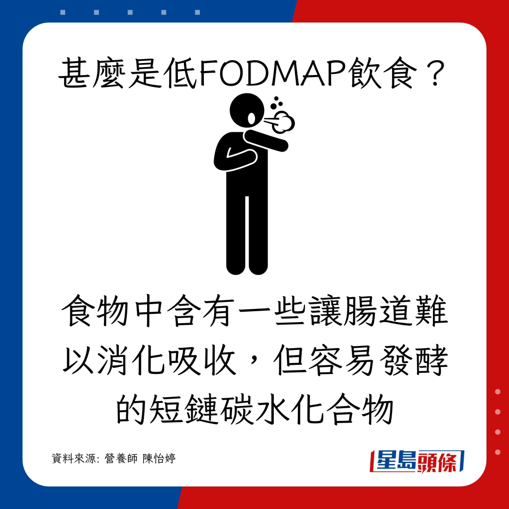 甚么是低FODMAP饮食？肠道难以消化 容易发酵的短链碳水化合物