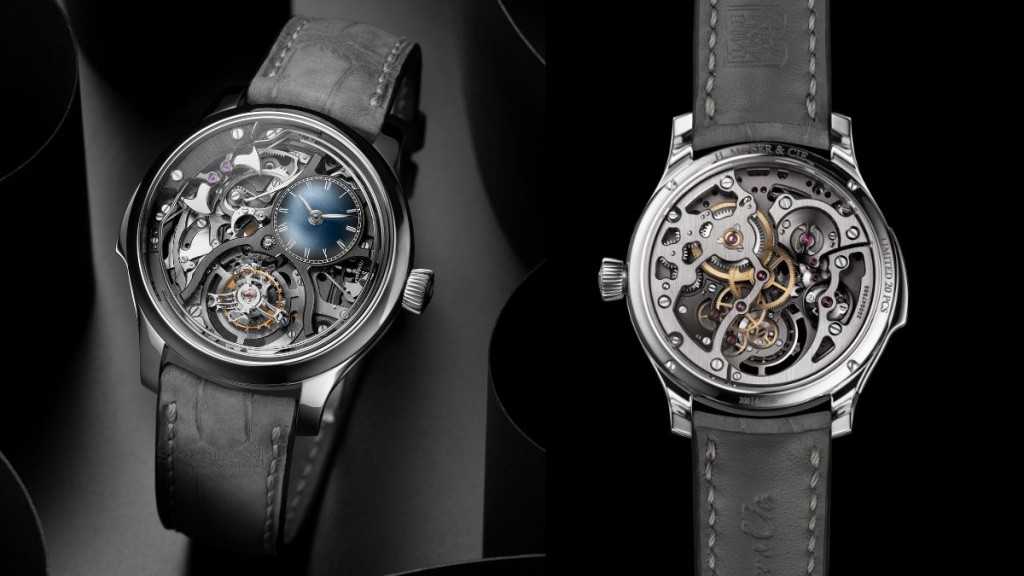 H. Moser & Cie. Endeavour Minute Repeater Cylindrical Tourbillon Skeleton,錶殼:40mm 鈦金屬 / 機芯:HMC 909手動 / 限量:20枚 / 售價:$3,178,000。 H. Moser & Cie. Endeavour Minute Repeater Cylindrical Tourbillon Skeleton,錶殼:40mm 鈦金屬 / 機芯:HMC 909手動 / 限量:20枚 / 售價:$3,178,000。