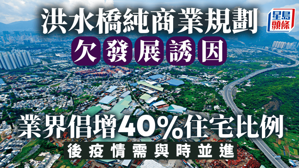 洪水橋純商業規劃欠發展誘因 後疫情需與時並進 業界倡增住宅比例