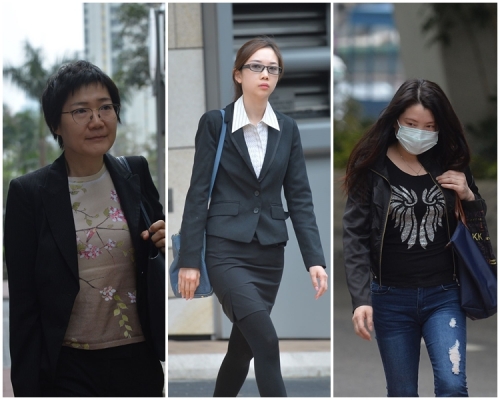 死者家屬黃惠珍(右)、證人伍善恆醫生(中)及證人姚虹醫生。