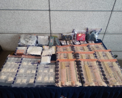 警方檢獲毒品。