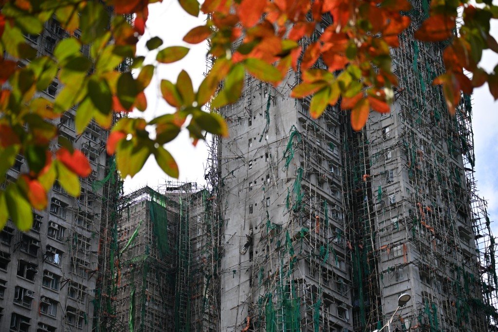 宏福苑五級大火造成過百人死亡。資料圖片 宏福苑五級大火造成過百人死亡。資料圖片