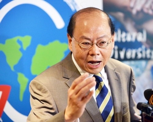 曾伟雄指示威者不应妨碍其他市民的权利。资料图片