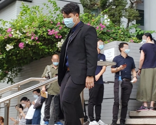 警員鄧國輝（音譯）。 陳子豪攝