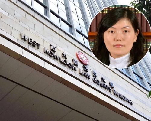 區院暫委法官張潔宜於西九法院大樓的辦公室收粉末恐嚇信。