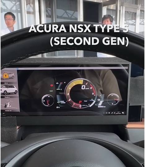 NSX Type-S的模拟仪表板。（图片来源：Motor1com）