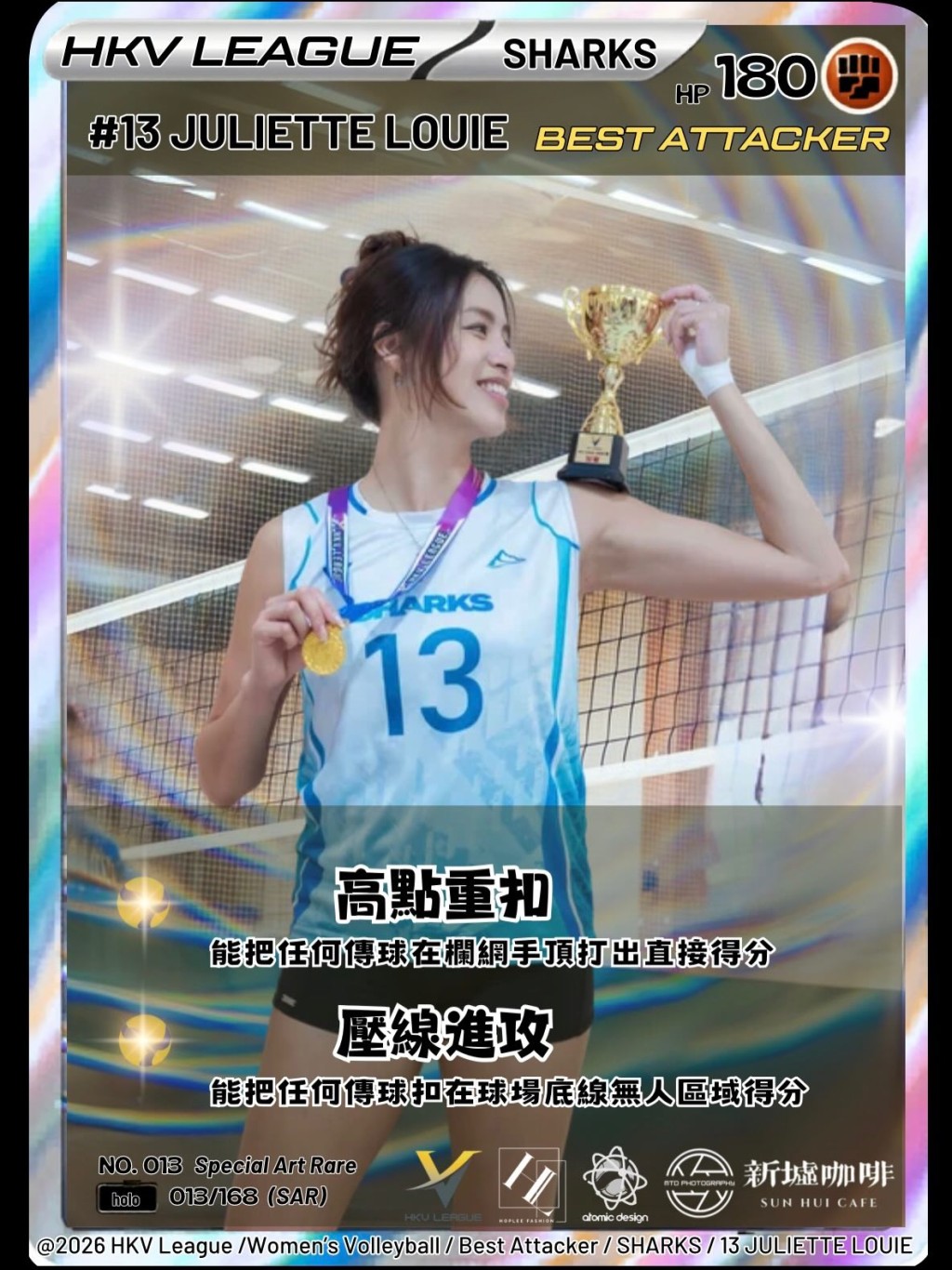 雷莊𠒇贏得排球比賽冠軍,而且獲選「最佳進攻手」。 雷莊𠒇贏得排球比賽冠軍,而且獲選「最佳進攻手」。