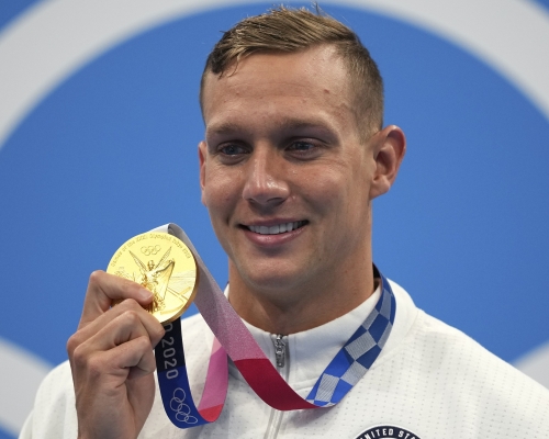 積素贏得男子100米自由泳冠軍，取得本屆第二面金牌。AP