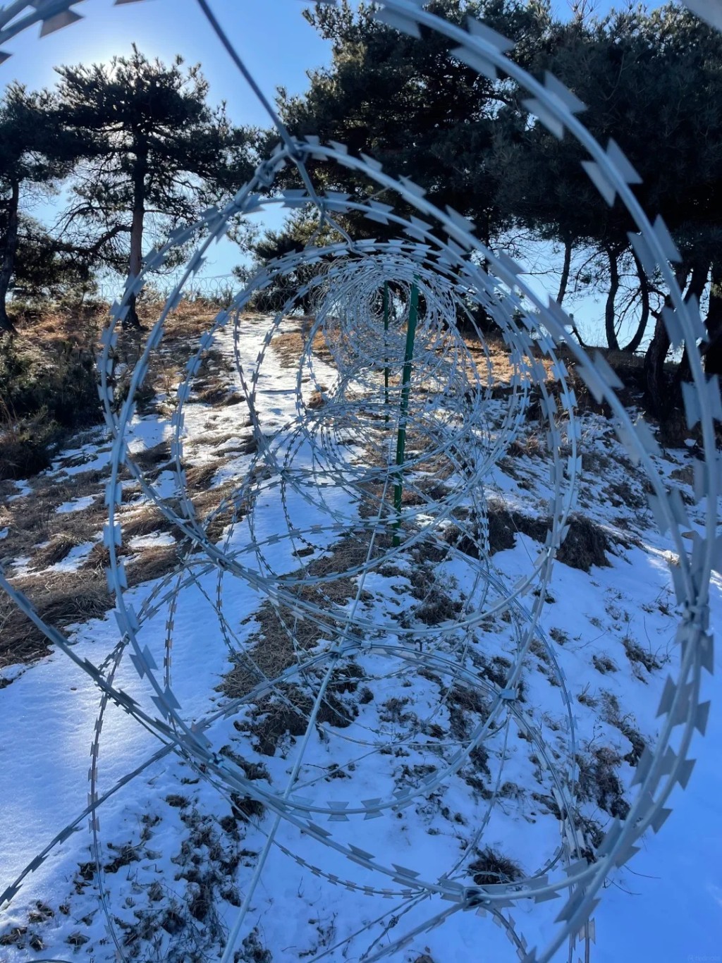 泰山景區被135公里刀片鐵絲網圍封,惹來強烈批評。小紅書 泰山景區被135公里刀片鐵絲網圍封,惹來強烈批評。小紅書