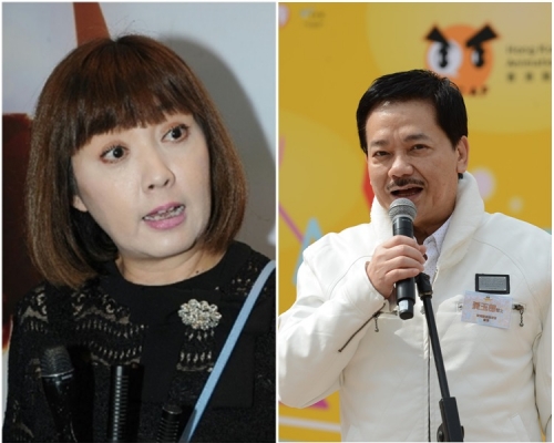 圖右，黃玉郎；圖左，倪詩蓓。