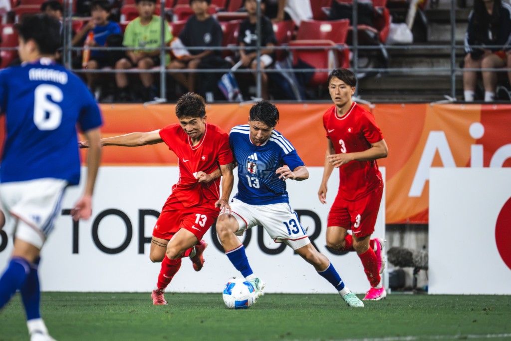中國香港男子足球代表隊今屆在名古屋亞運分組賽三戰全敗。照片由港協暨奧委會提供 