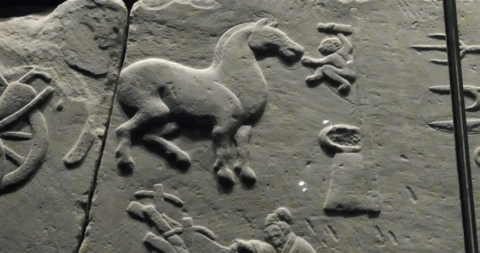  東漢「莊園生活」畫像石（局部）