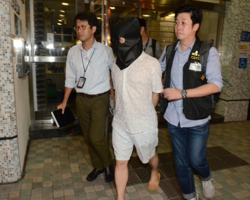 警方拘捕一名澳門無業男。李子平攝