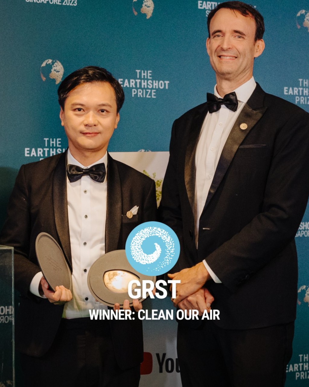 香港公司GRST獲得「攜手讓空氣變得更潔淨獎」 。 X