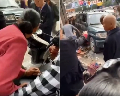 廣西桂林荔浦市日前發生一宗嚴重交通意外。 影片截圖