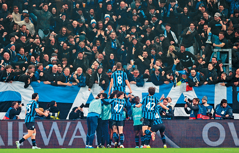 阿特蘭大成歐聯16強的意甲獨苗。