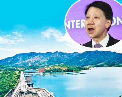 彭耀佳(小圖)建議港人可以做自己的旅客。大圖為山中湖段大欖涌水塘。資料圖片