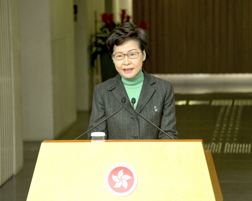 林鄭月娥去信全體公務員，感激努力工作及堅守崗位。資料圖片