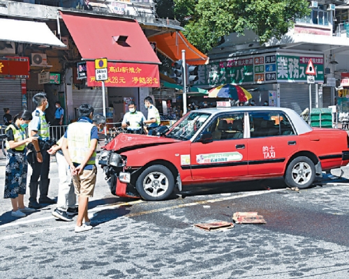 上月22日大埔致命的士車禍造成兩人死亡。資料圖片