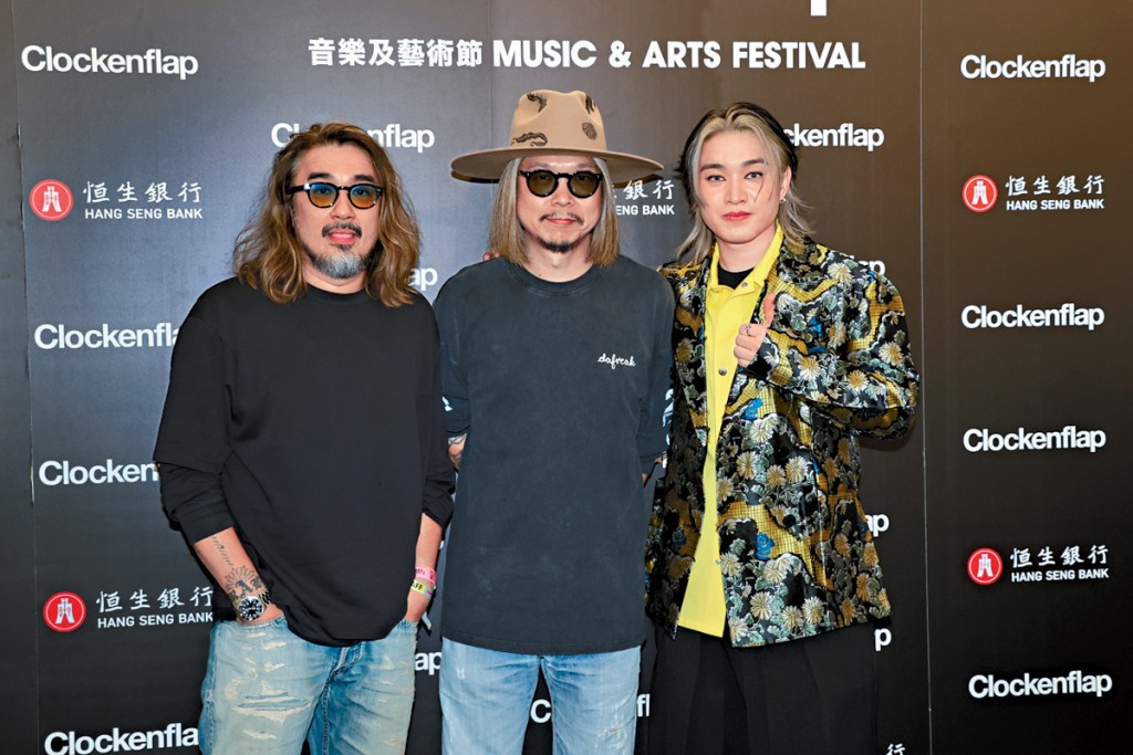 王雙駿（中）、恭碩良（左）和Jer前晚齊為音樂節演出。