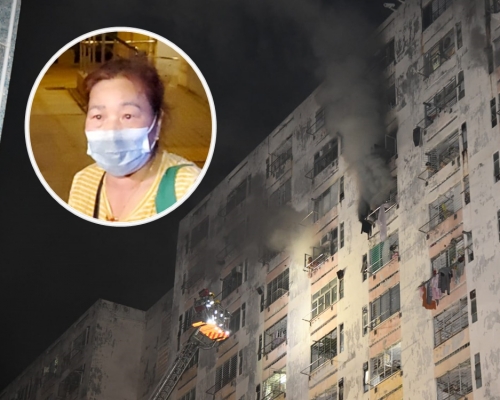 黃小姐(小圖)指起火單位戶主曾與兩男爭執。