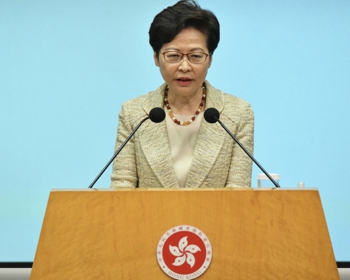 林鄭重申，今次事件屬社交活動，毋須「活靈活現」交代細節。資料圖片