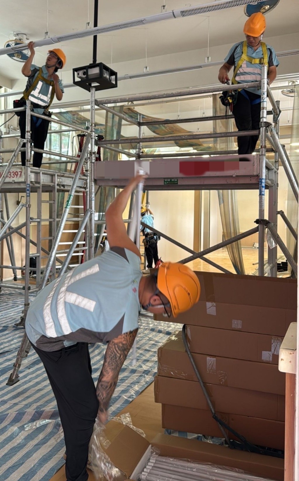 教育局表示，工程團隊加緊施工。教育局網站圖片