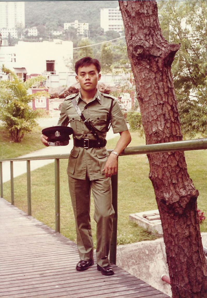 袁旭健於1986年加入警隊，結業後任職督察。《警聲》圖片