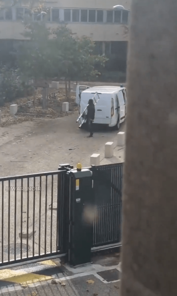 網友錄到黃金實驗室外面的情況。X@war_noir 網友錄到黃金實驗室外面的情況。X@war_noir