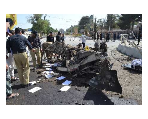 巴基斯坦两座城市接连发生多宗爆炸。AP