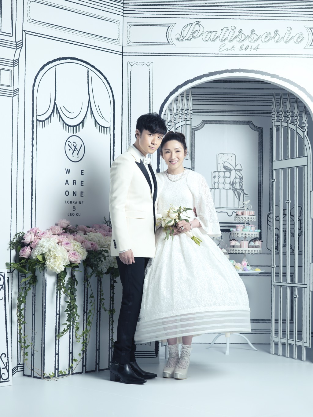 古巨基於2014年與Lorraine結婚,結束20年的愛情長跑。 古巨基於2014年與Lorraine結婚,結束20年的愛情長跑。