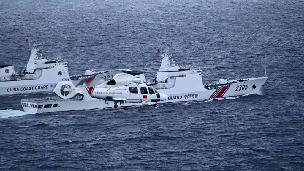 中國海警局上月起在台灣島以東海域依法開展執法巡查。中國海警
