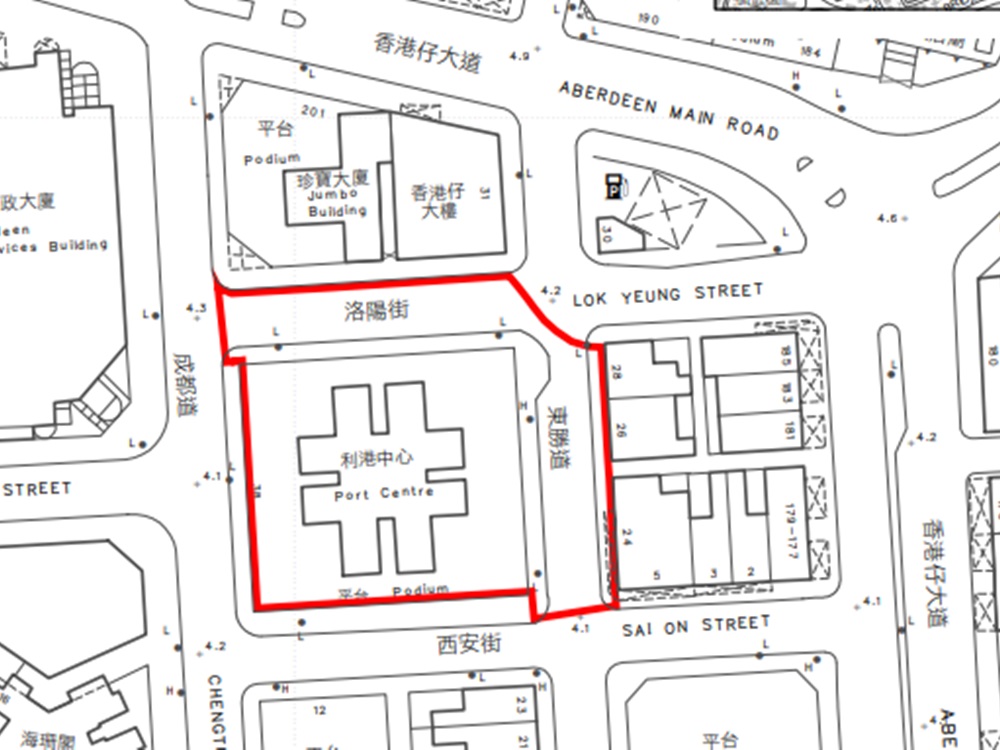 封區範圍為利港中心全座(不包括商場)。