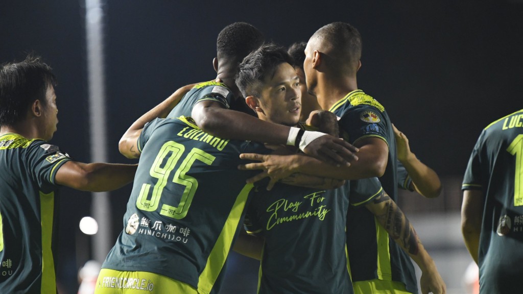 大埔周二主場夜戰港會大勝3:0。 吳家祺攝