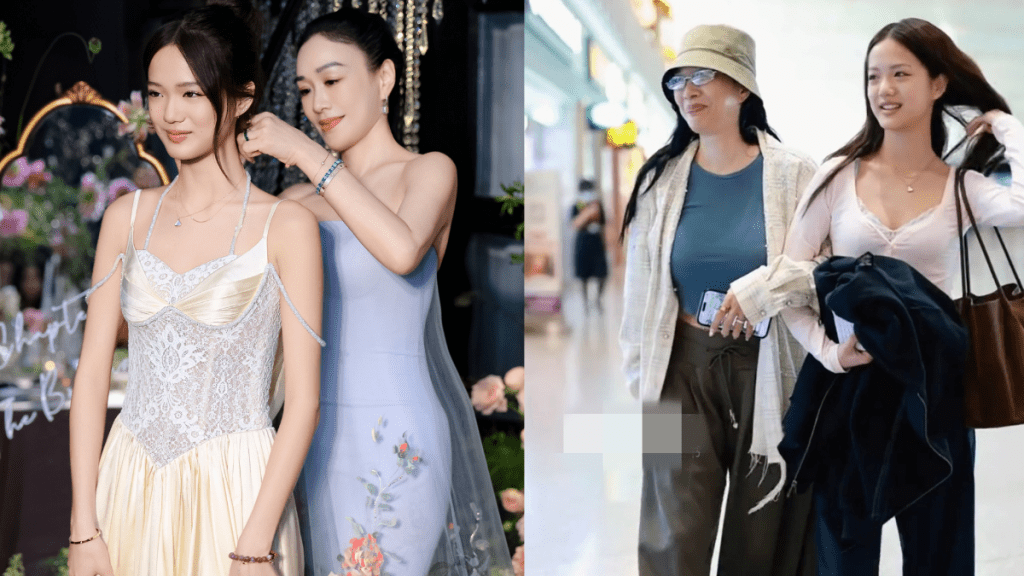 鍾麗緹二女張思捷赴美留學  機場送別母女依依不捨吻別  Jaden甜笑揮手高顏值星味爆發