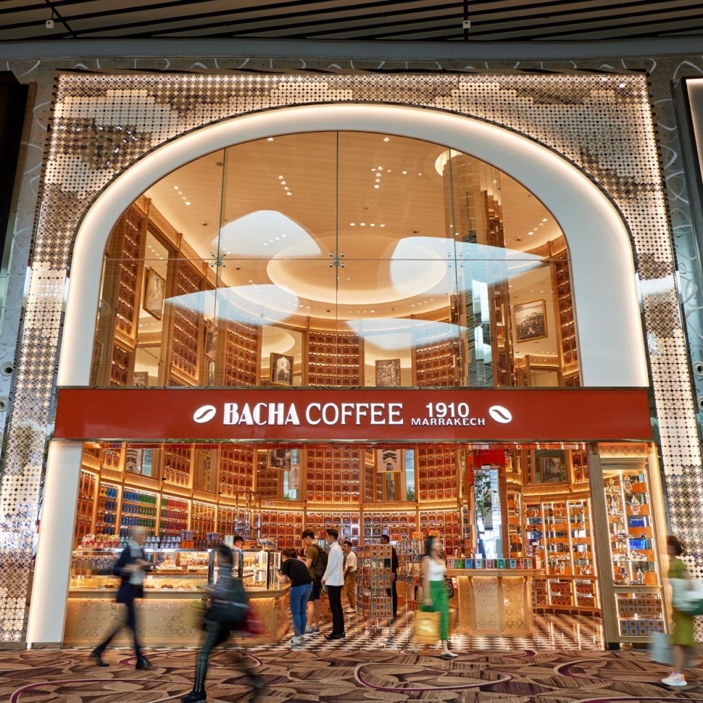 Bacha Coffee位於新加坡樟宜機場的分店。（圖片來源:Bacha Coffee）
